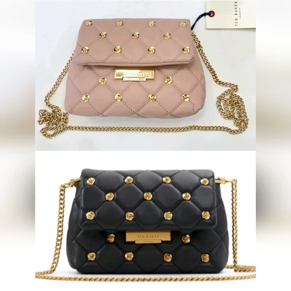 Ted Baker Elegant Off White/Cream Quilted Chain‎ Bag
